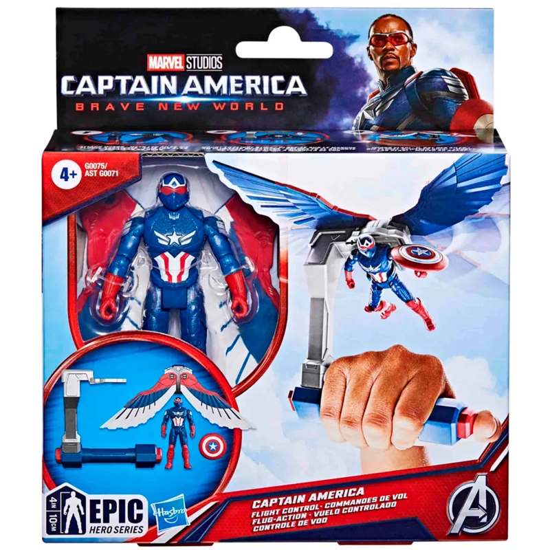 FIGURA DE ACCIÓN CAPITAN AMÉRICA BRAVE NEW WORLD VUELO CONTROLADO - 2