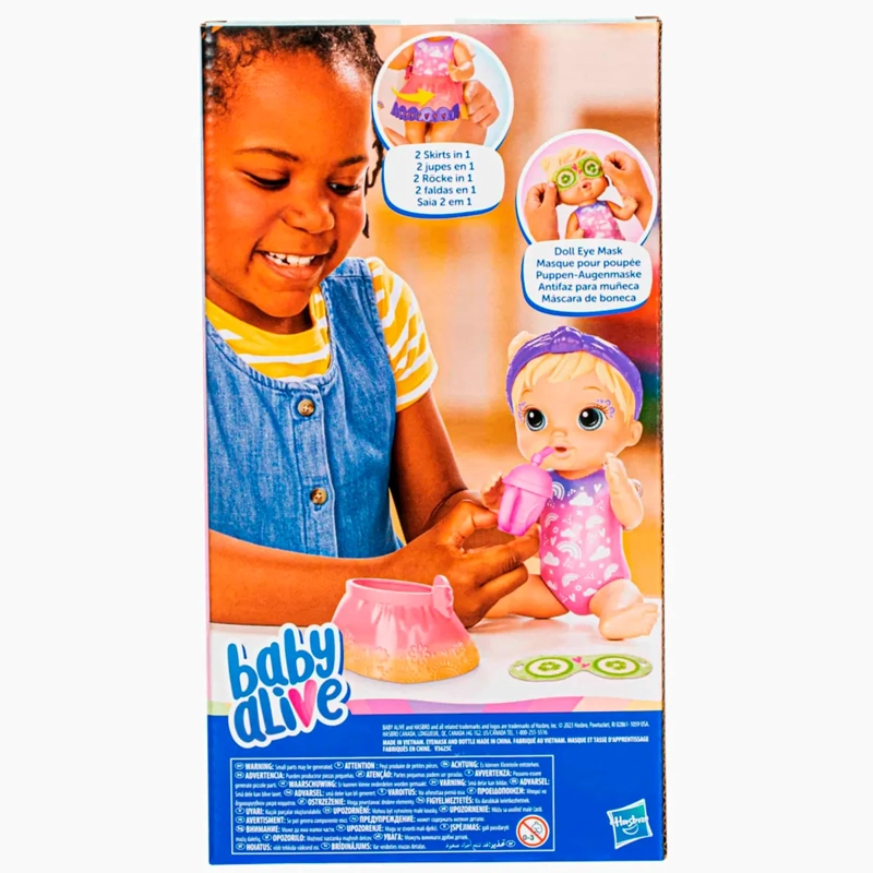 MUÑECA BABY ALIVE BEBÉ SPA MULTICOLOR CABELLO RUBIO - 4