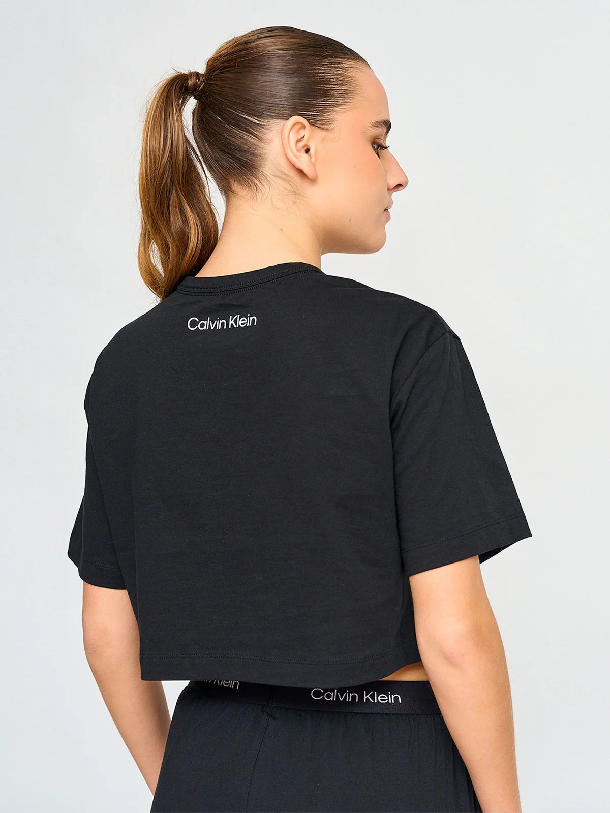 POLERA MANGA CORTA ALGODÓN MUJER CALVIN KLEIN NEGRO QS6946001 - 2