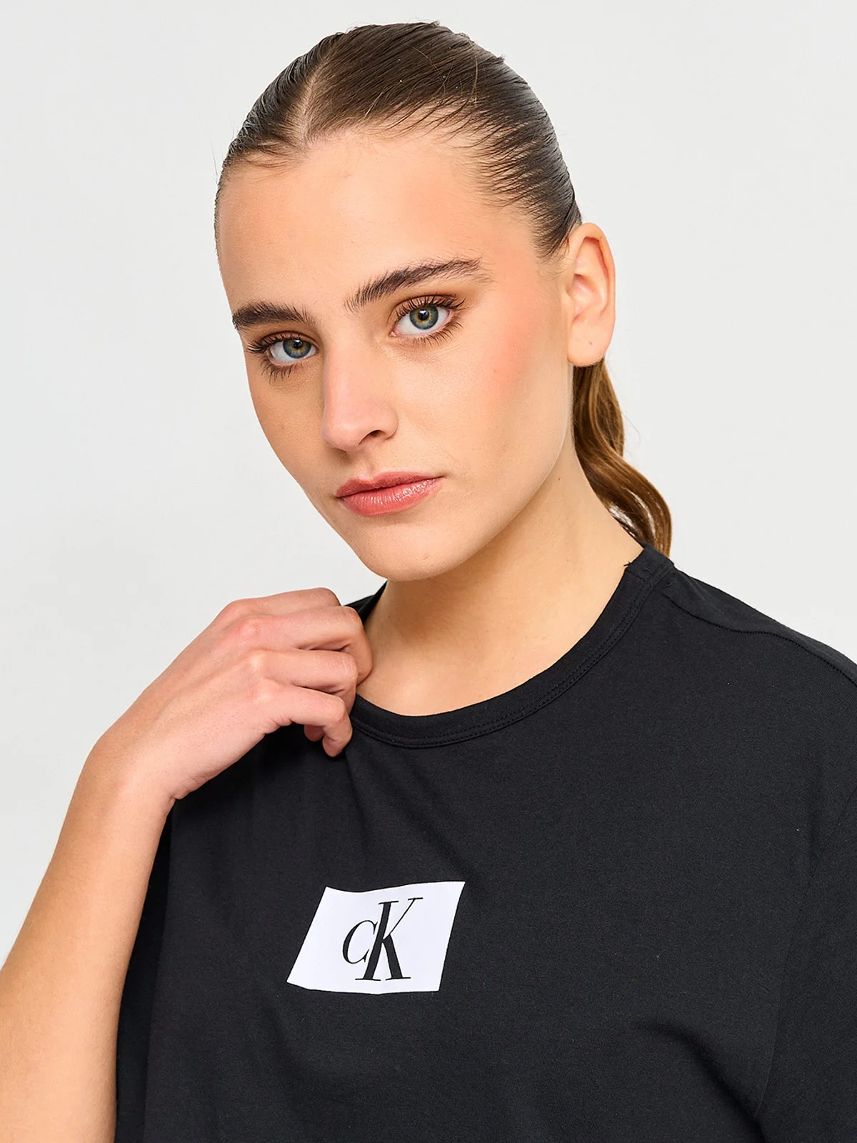 POLERA MANGA CORTA ALGODÓN MUJER CALVIN KLEIN NEGRO QS6946001 - 3