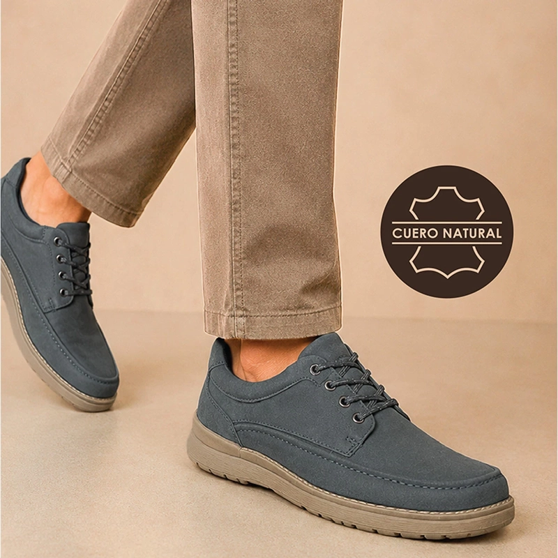 ZAPATOS HOMBRE JARMAN CUERO AZUL MARINO XX-2029M01-1 - 5