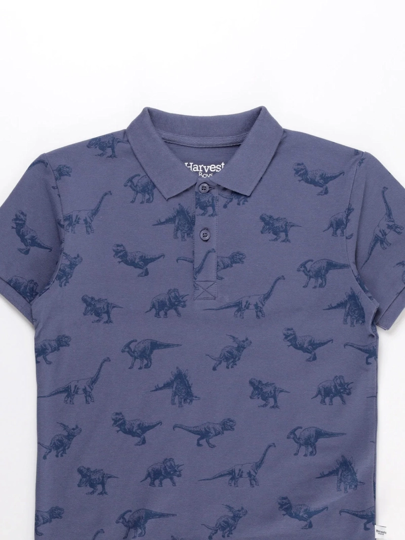 POLERA MANGA CORTA ALGODÓN NIÑO HARVEST PIQUÉ - 3