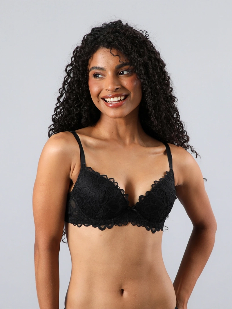 SOSTÉN PUSH UP ENCAJE MUJER FLORES COPAS FLOR 13504 - 1