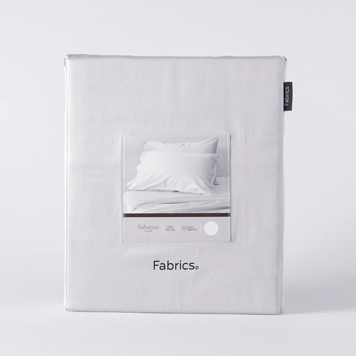 JUEGO DE SÁBANAS FABRICS KING 300 HILOS ALGODÓN GRIS CLARO LISO - 3