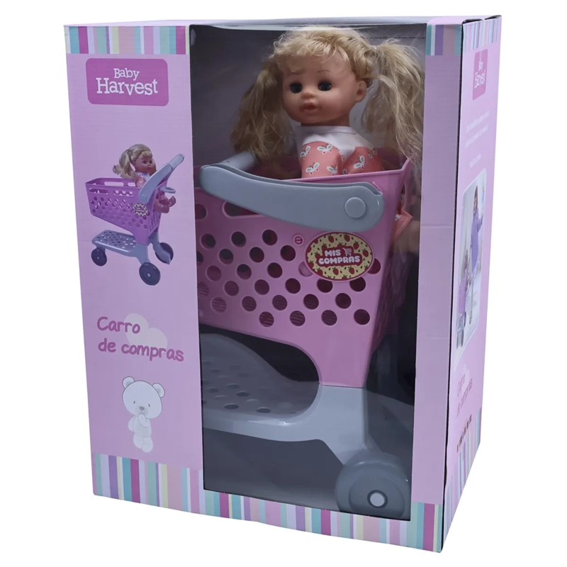 SHOPPING CART WITH BABY DOLL    - 5