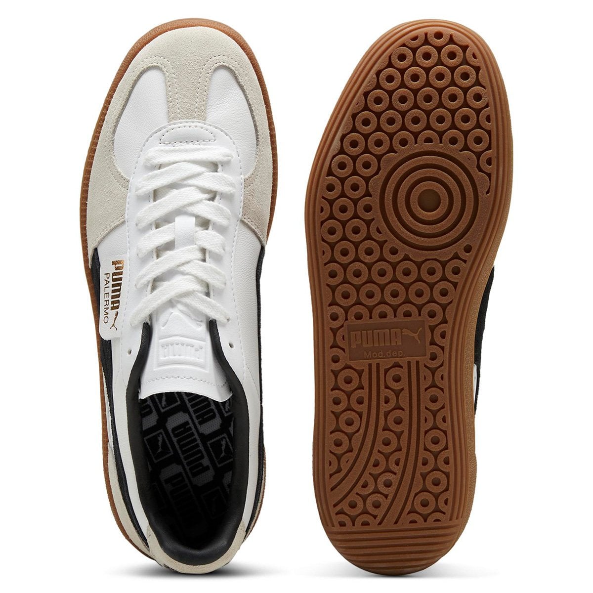 ZAPATILLAS MUJER PUMA CASUALES BLANCO PALERMO CUERO - 4