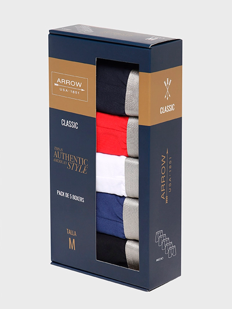 PACK X5 BÓXER ALGODÓN HOMBRE ARROW - 7