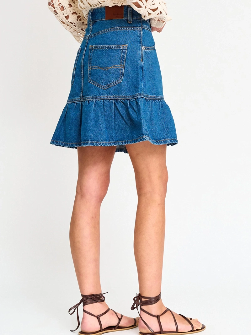 FALDA MUJER PEPE JEANS ALGODÓN RUFFLE - 3