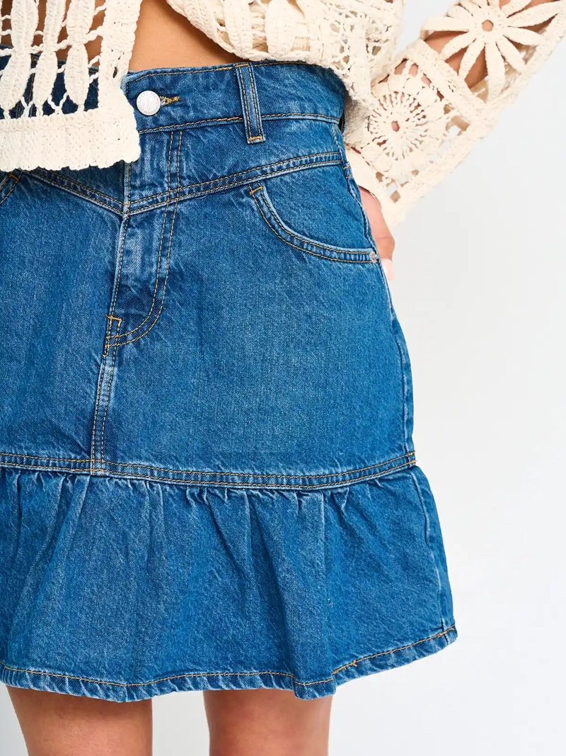 FALDA MUJER PEPE JEANS ALGODÓN RUFFLE - 4