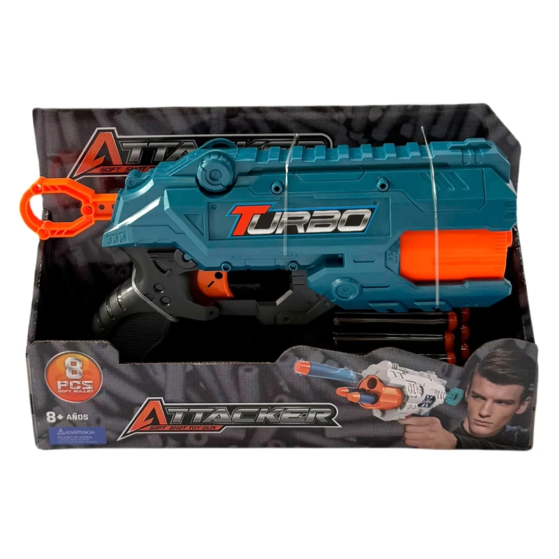 LANZADOR TURBO C/6 DARDOS ATTACKER - 6