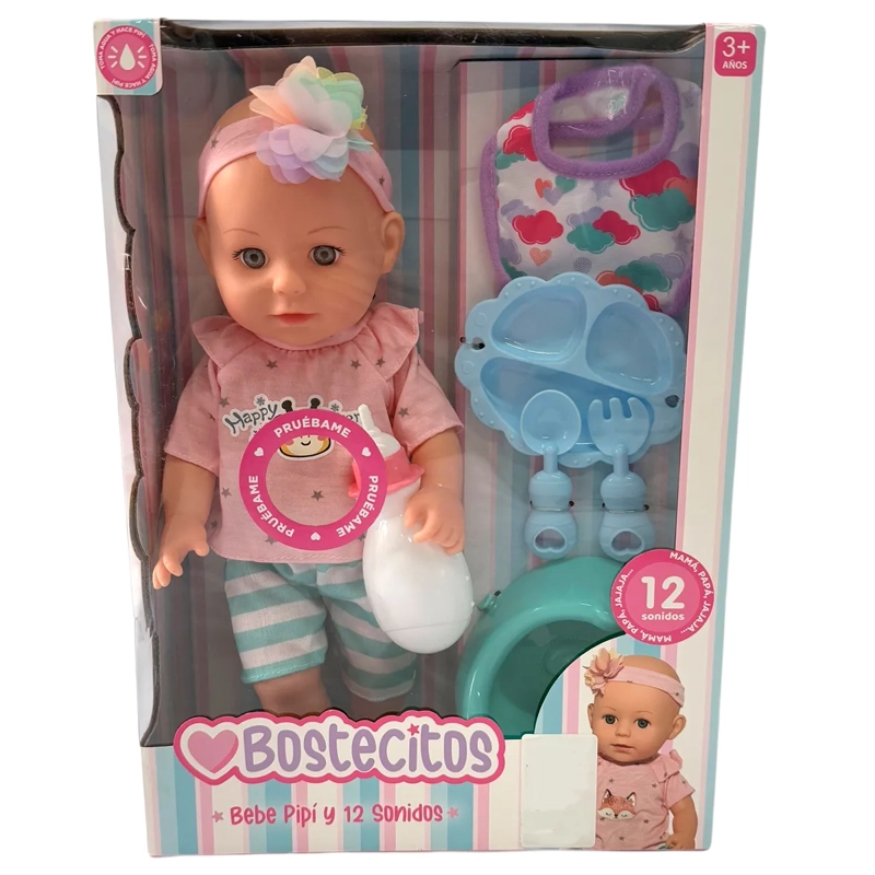 MUNECA 36CM C/12 SONIDOS Y HACE PIPI - 4
