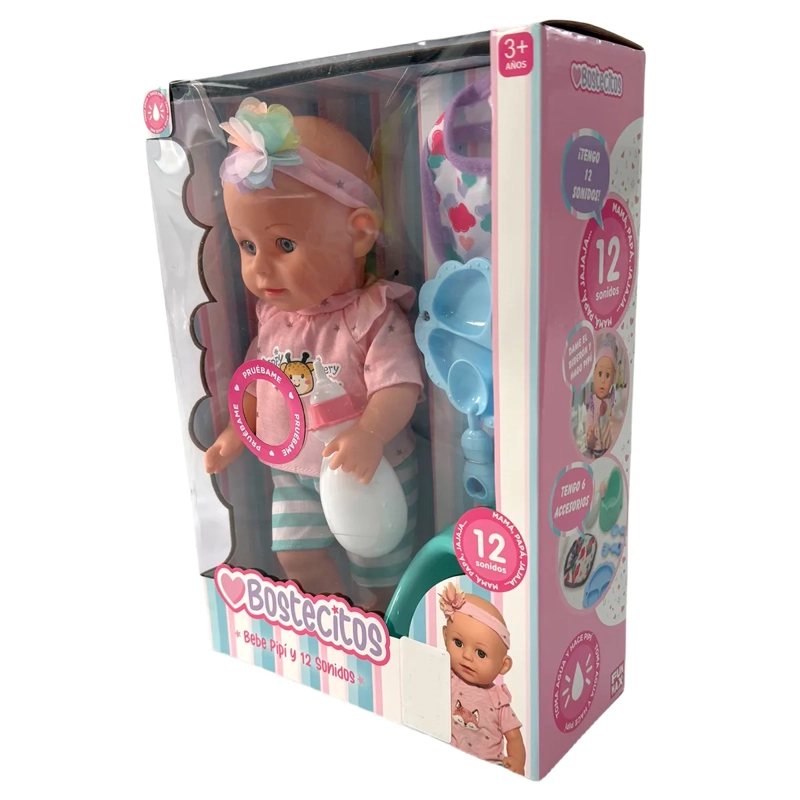 MUNECA 36CM C/12 SONIDOS Y HACE PIPI - 6
