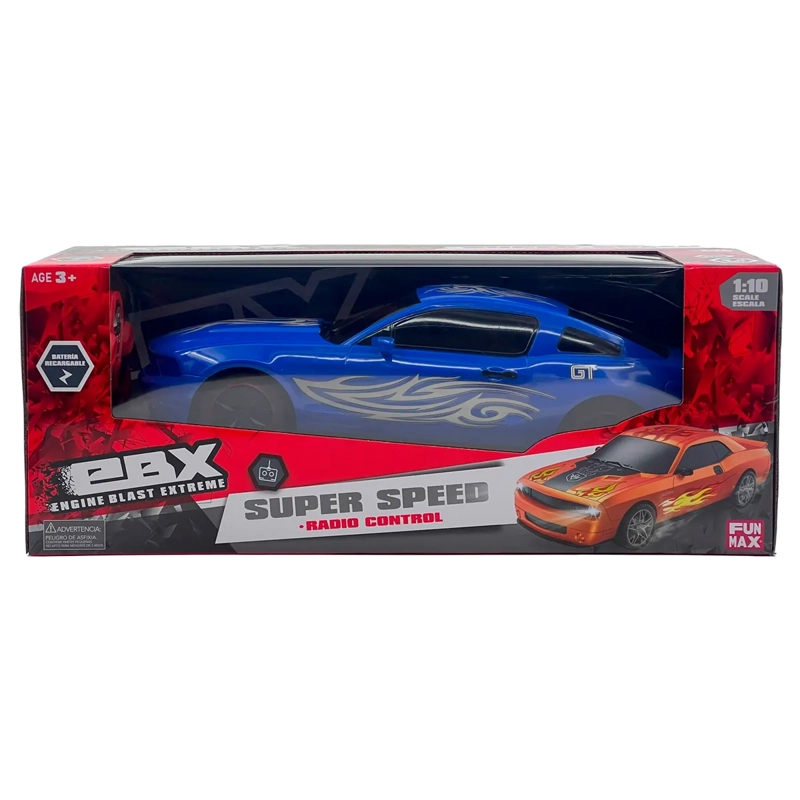 VEHICULO RC EBX 1 A 10 AZUL C/BATERIA - 8