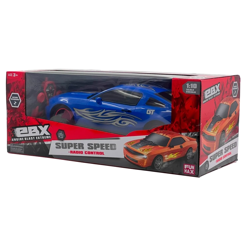 VEHICULO RC EBX 1 A 10 AZUL C/BATERIA - 9