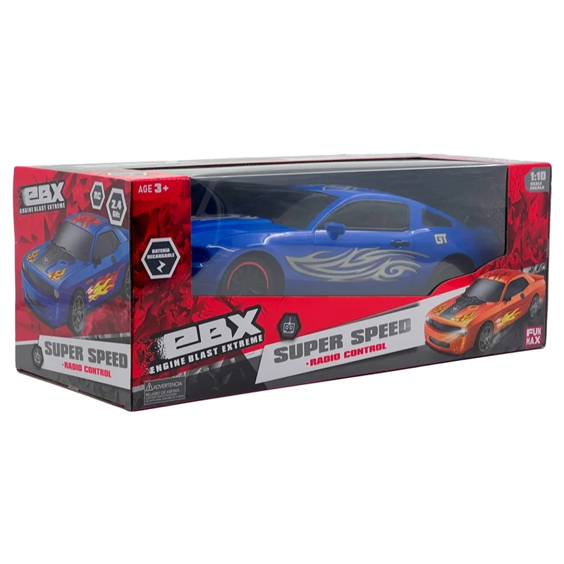 VEHICULO RC EBX 1 A 10 AZUL C/BATERIA - 10
