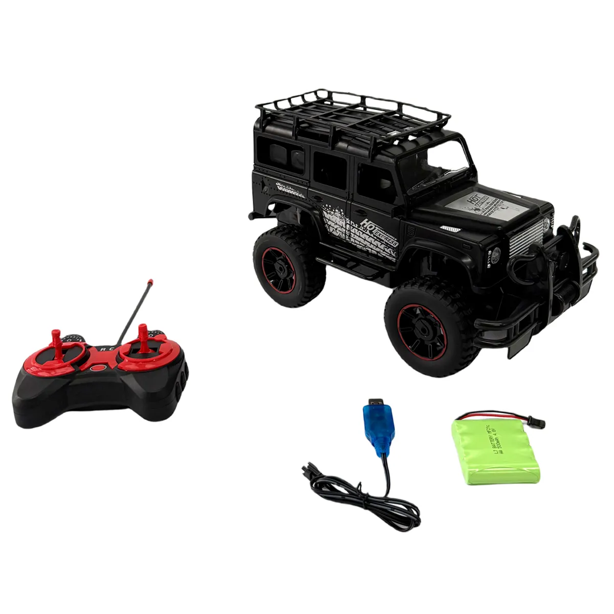 VEHÍCULO RADIO CONTROLADO CAMIONETA C/LUCES NEGRA C/BATERIA - 2