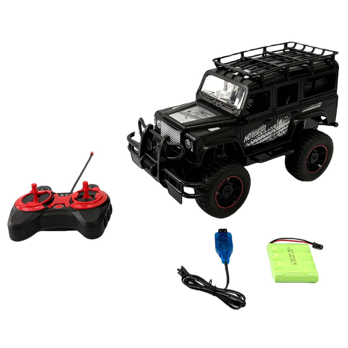 VEHÍCULO RADIO CONTROLADO CAMIONETA C/LUCES NEGRA C/BATERIA - 3