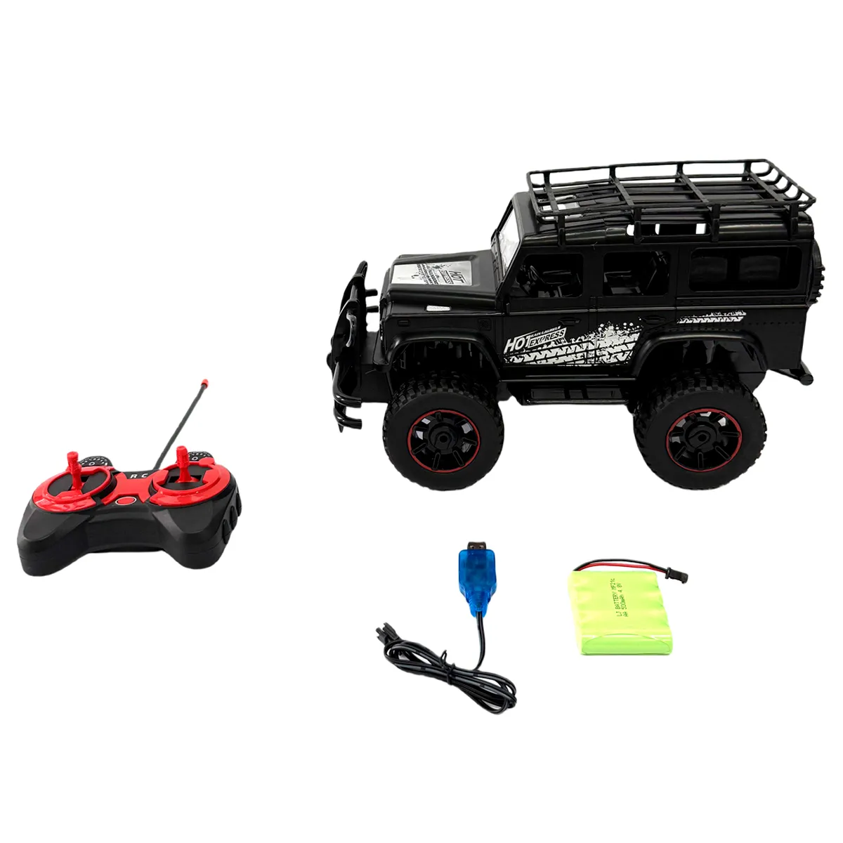 VEHÍCULO RADIO CONTROLADO CAMIONETA C/LUCES NEGRA C/BATERIA - 4