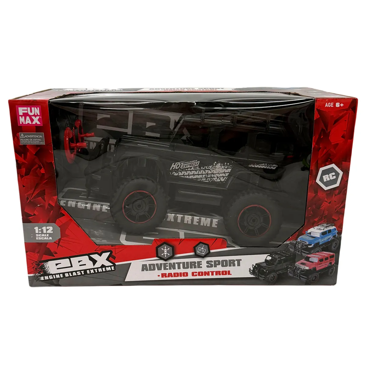 VEHÍCULO RADIO CONTROLADO CAMIONETA C/LUCES NEGRA C/BATERIA - 10