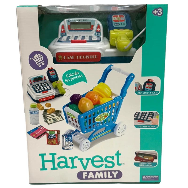 SET CAJA REGISTRADORA Y CARRO AZUL GIFT HF - 4
