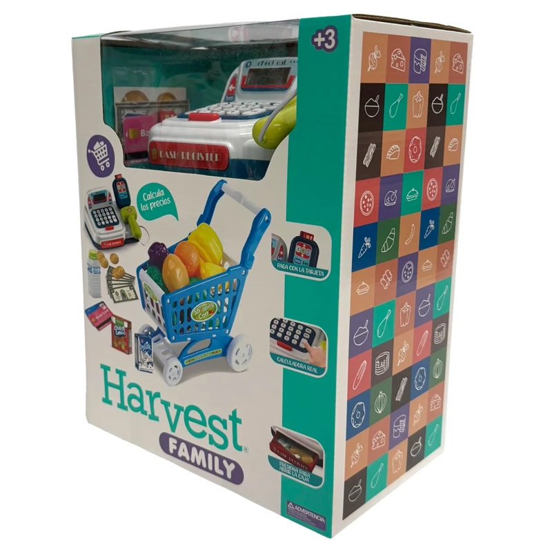 SET CAJA REGISTRADORA Y CARRO AZUL GIFT HF - 5