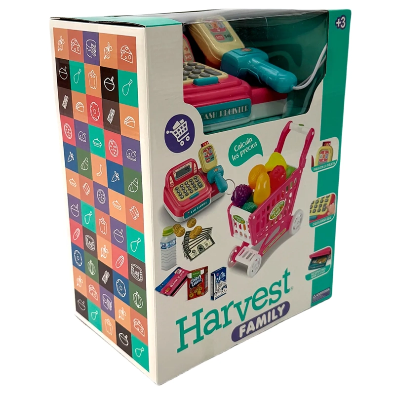 SET CAJA REGISTRADORA Y CARRO ROSA GIFT HF - 5