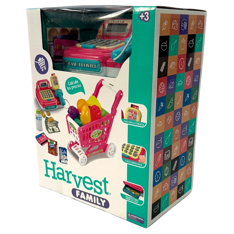 SET CAJA REGISTRADORA Y CARRO ROSA GIFT HF - 6
