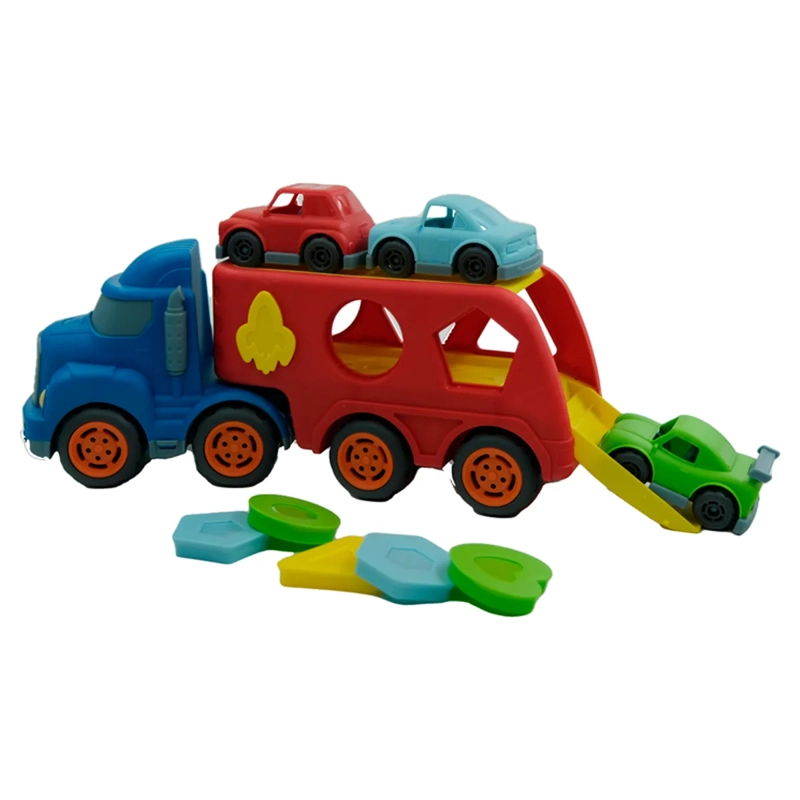 CAMION KIDDO 2 AUTOS Y FIGURAS DE ENCAJE - 3