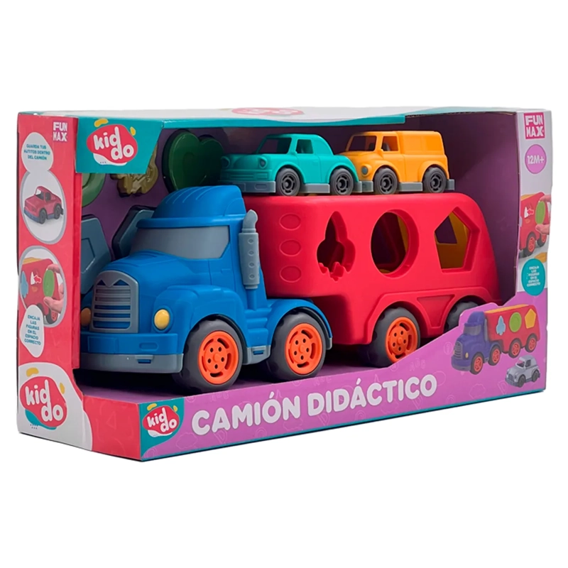 CAMION KIDDO 2 AUTOS Y FIGURAS DE ENCAJE - 8