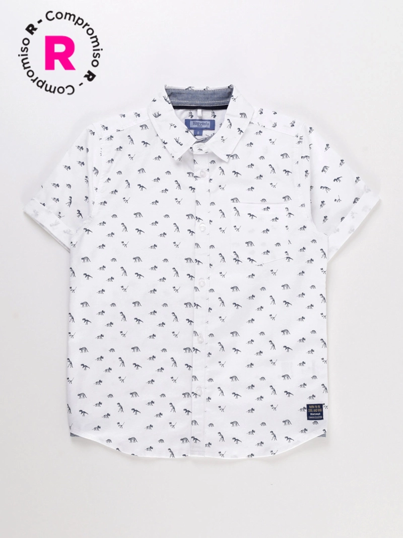 CAMISA MANGA CORTA NIÑO HARVEST OXFORD - 1