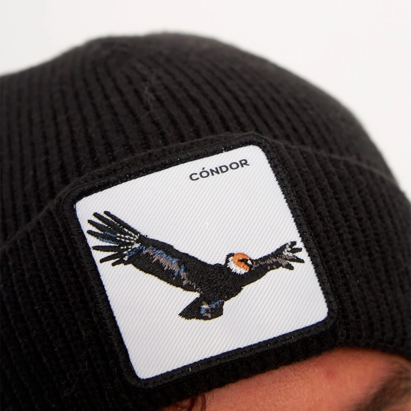 GORRA WILD LAMA BEANIE HUILO NEGRO - 3