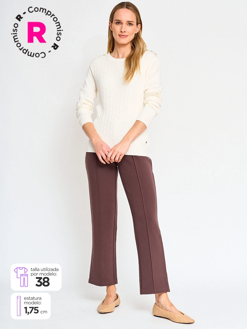 PANTALÓN RECTO MUJER CACHAREL CIERRE - 1