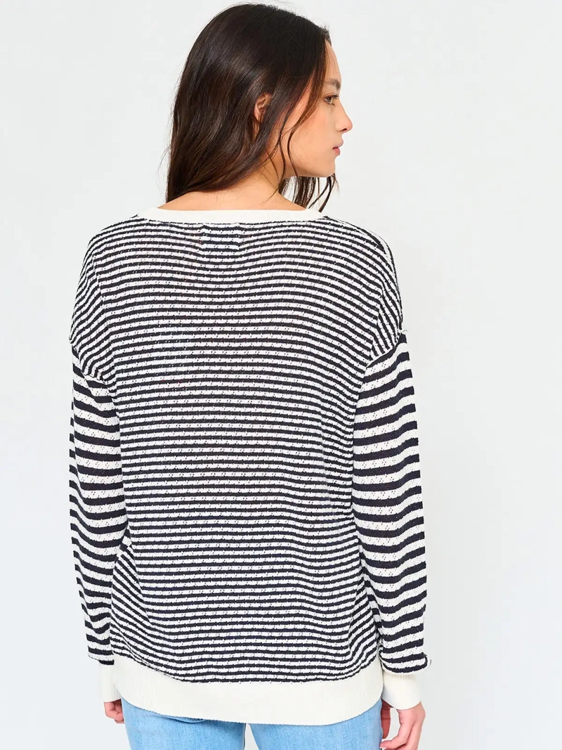 SWEATER MUJER PEPE JEANS CALADO RAYAS - 2