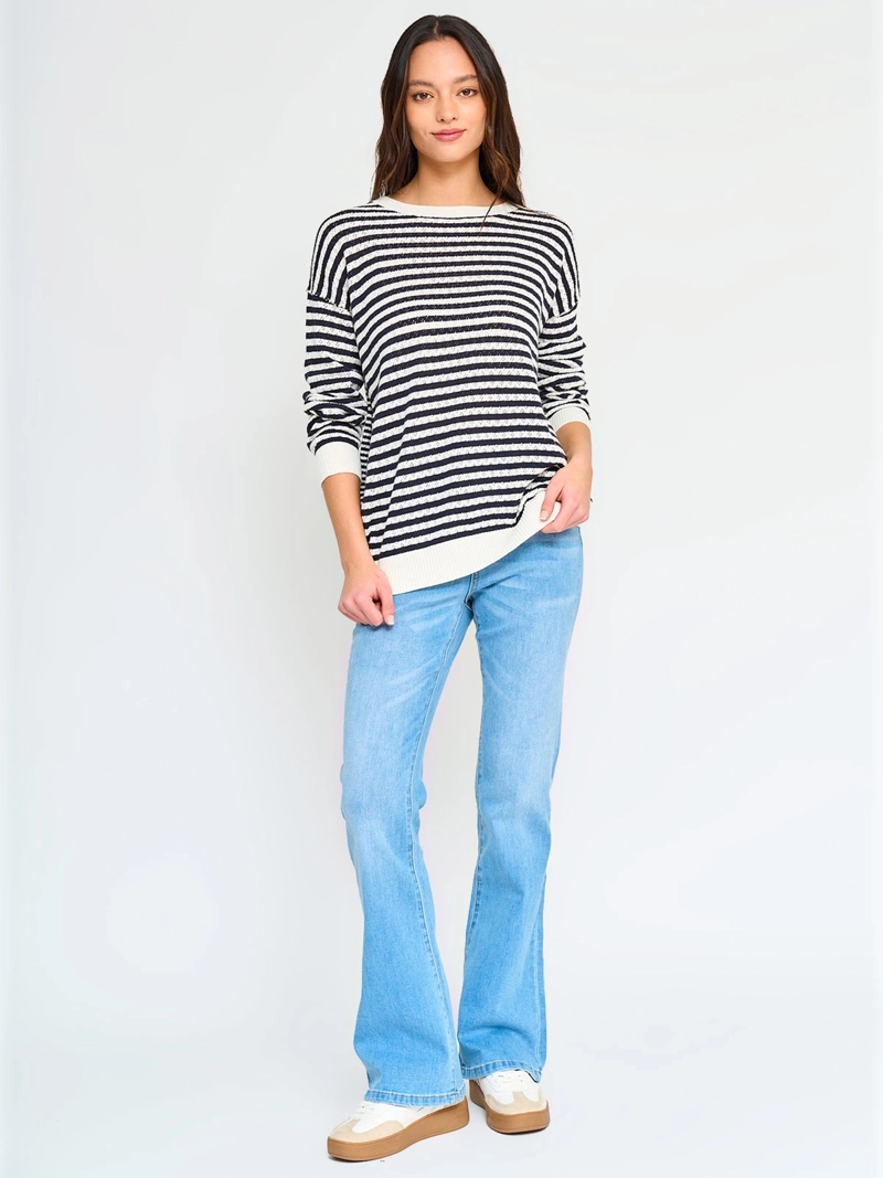 SWEATER MUJER PEPE JEANS CALADO RAYAS - 4