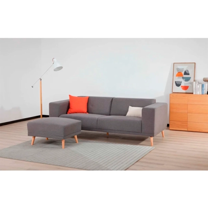 SOFÁ RIPLEY HOME MARÍA + PUFF GRIS - 11