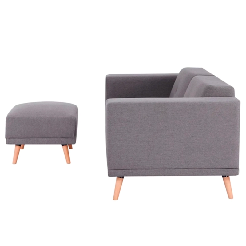 SOFÁ RIPLEY HOME MARÍA + PUFF GRIS - 4