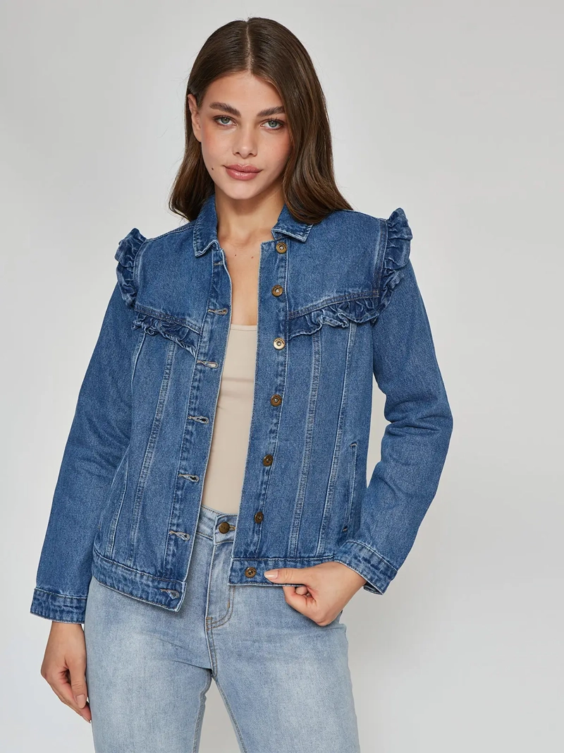 CHAQUETA MUJER TATIENNE ALGODÓN VUELOS DENIM - 2