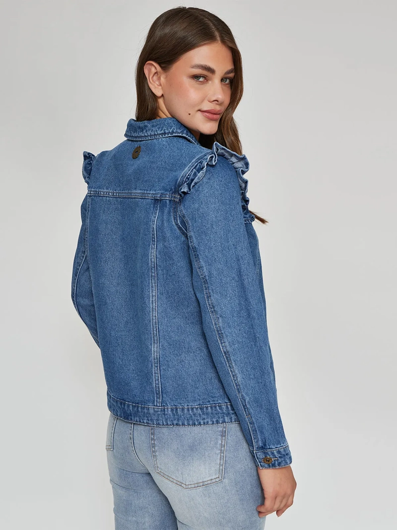 CHAQUETA MUJER TATIENNE ALGODÓN VUELOS DENIM - 3