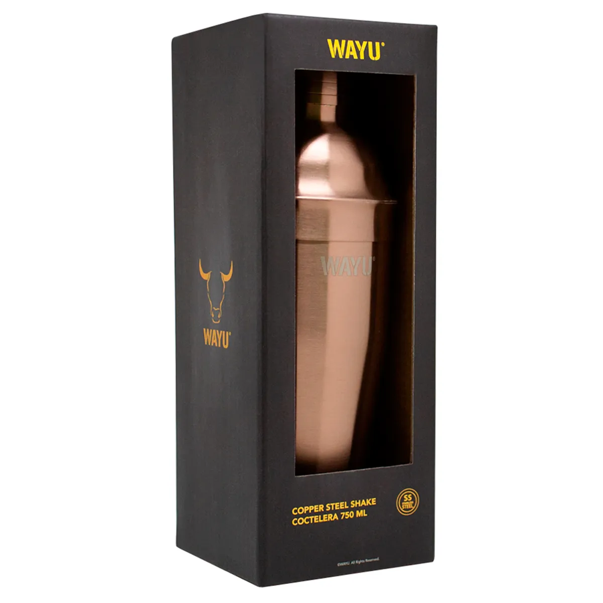COCTELERA WAYU 750ML COPPER ACERO INOXIDABLE DORADO - 3