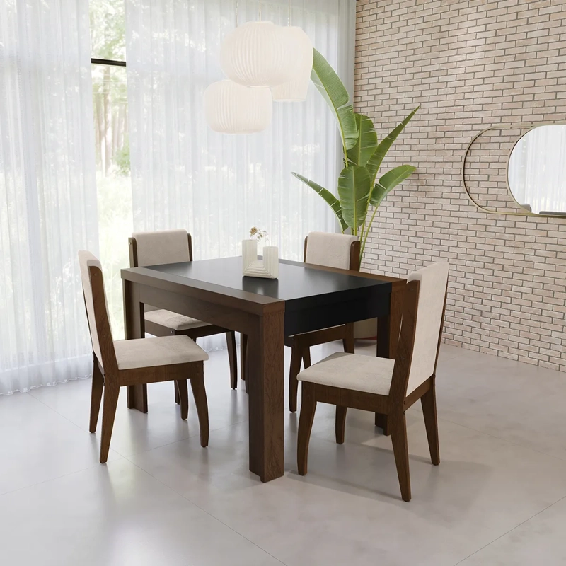 JUEGO COMEDOR DECOCASA LORENZI 1.2 4 SILLAS - 8