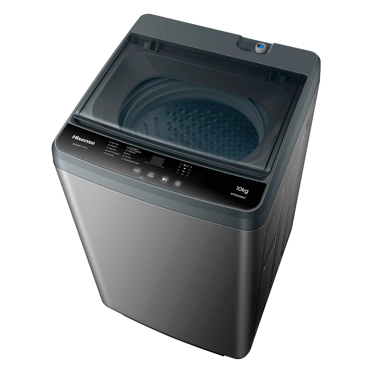 LAVADORA CARGA SUPERIOR HISENSE WT1D1030UT 10KG GRAFITO - 11