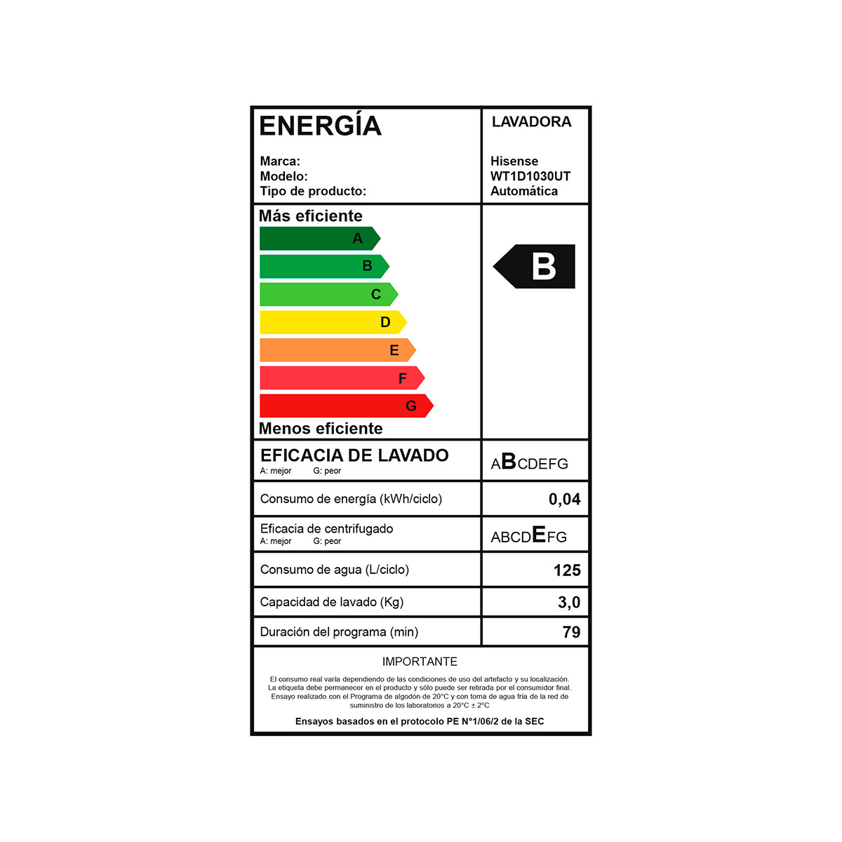LAVADORA CARGA SUPERIOR HISENSE WT1D1030UT 10KG GRAFITO - 14
