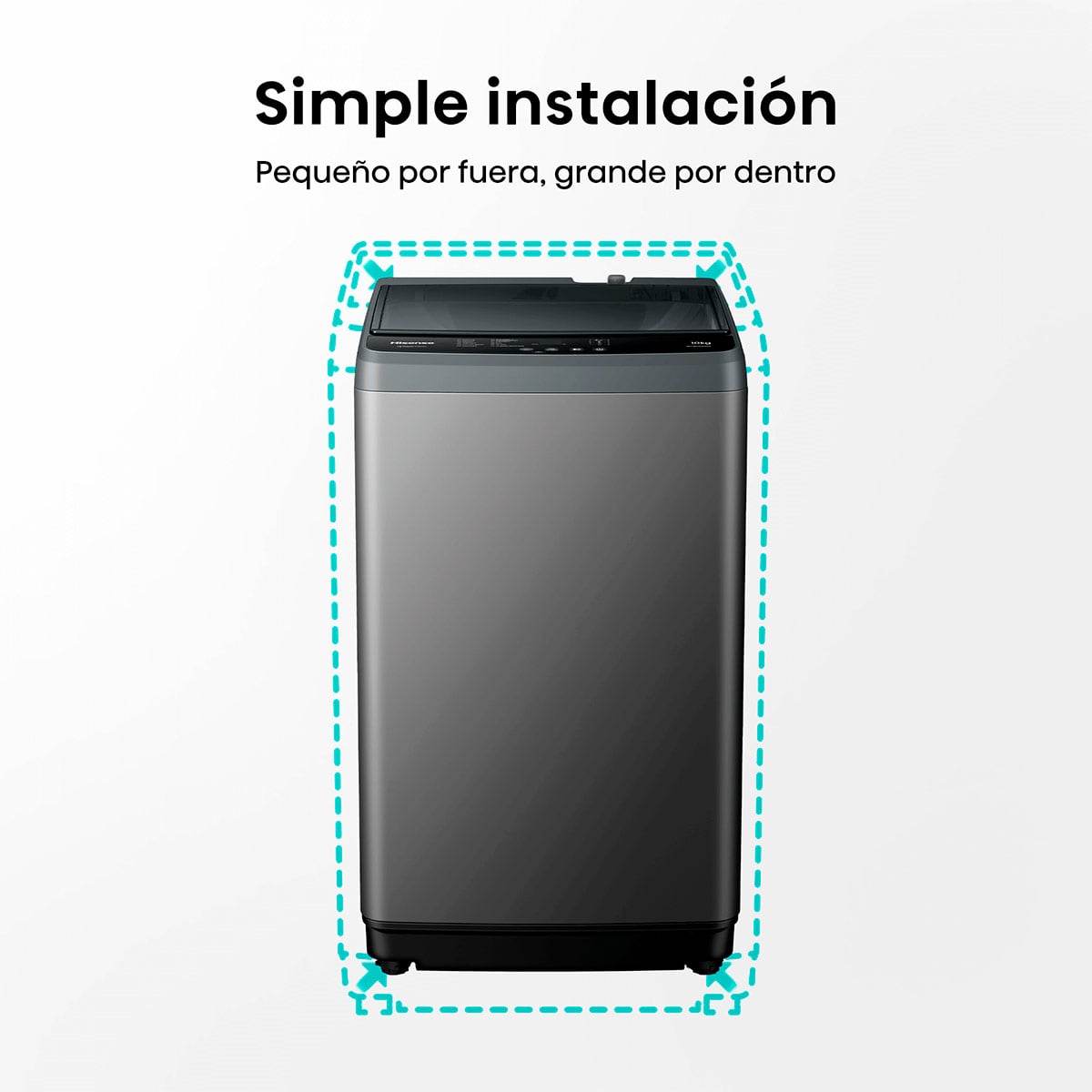 LAVADORA CARGA SUPERIOR HISENSE WT1D1030UT 10KG GRAFITO - 9