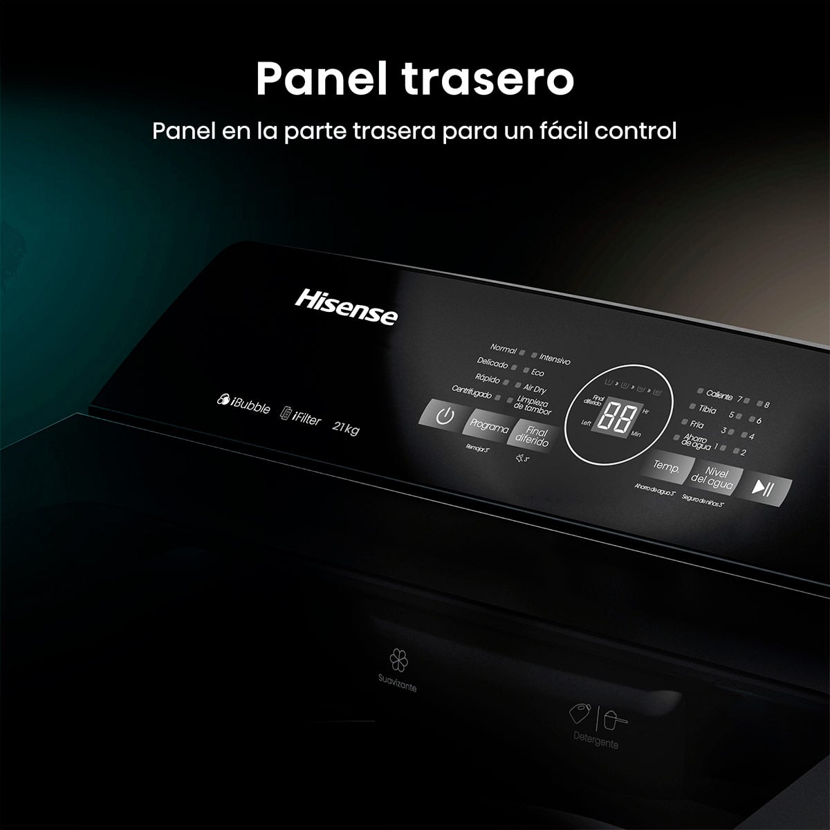 LAVADORA CARGA SUPERIOR HISENSE WT3I2323UT 23KG GRAFITO - 11