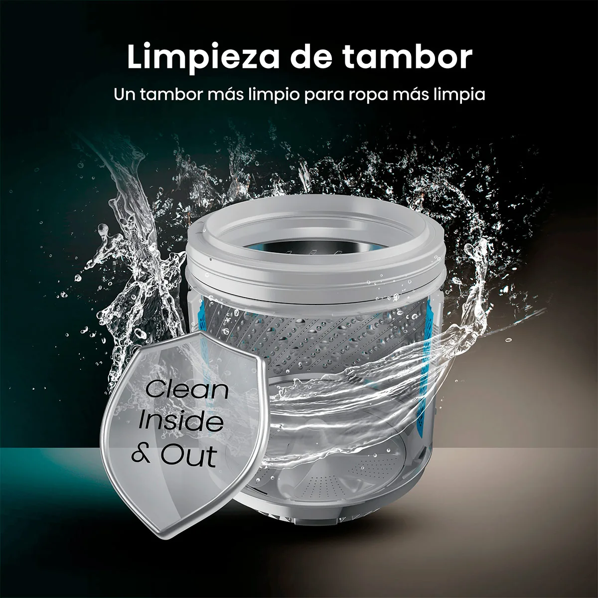 LAVADORA CARGA SUPERIOR HISENSE WT3I2323UT 23KG GRAFITO - 9