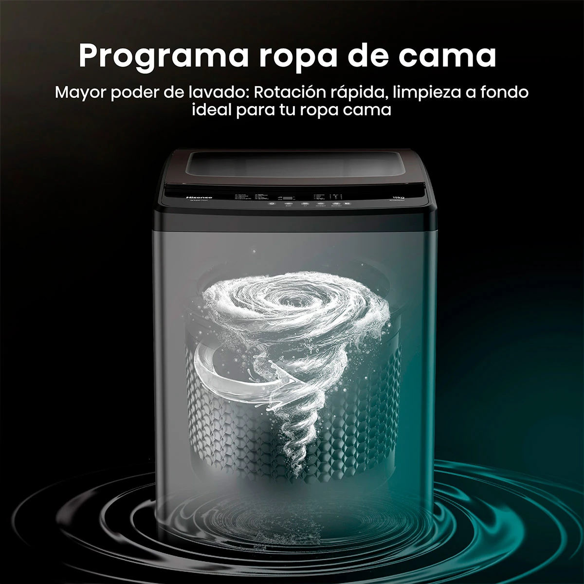 LAVADORA CARGA SUPERIOR HISENSE WT3W1923UT 19KG GRAFITO - 5