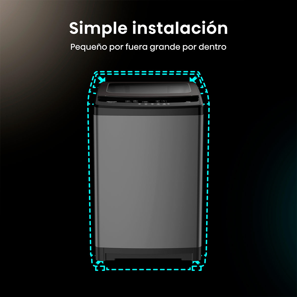 LAVADORA CARGA SUPERIOR HISENSE WT3W1923UT 19KG GRAFITO - 6