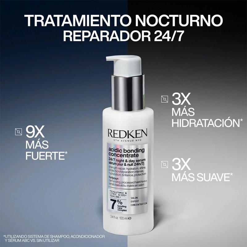 SÉRUM CAPILAR REDKEN 100 ML CABELLO DAÑADO ABC REPARACIÓN 24/7 ACIDIC BONDING CONCENTRATE - 2