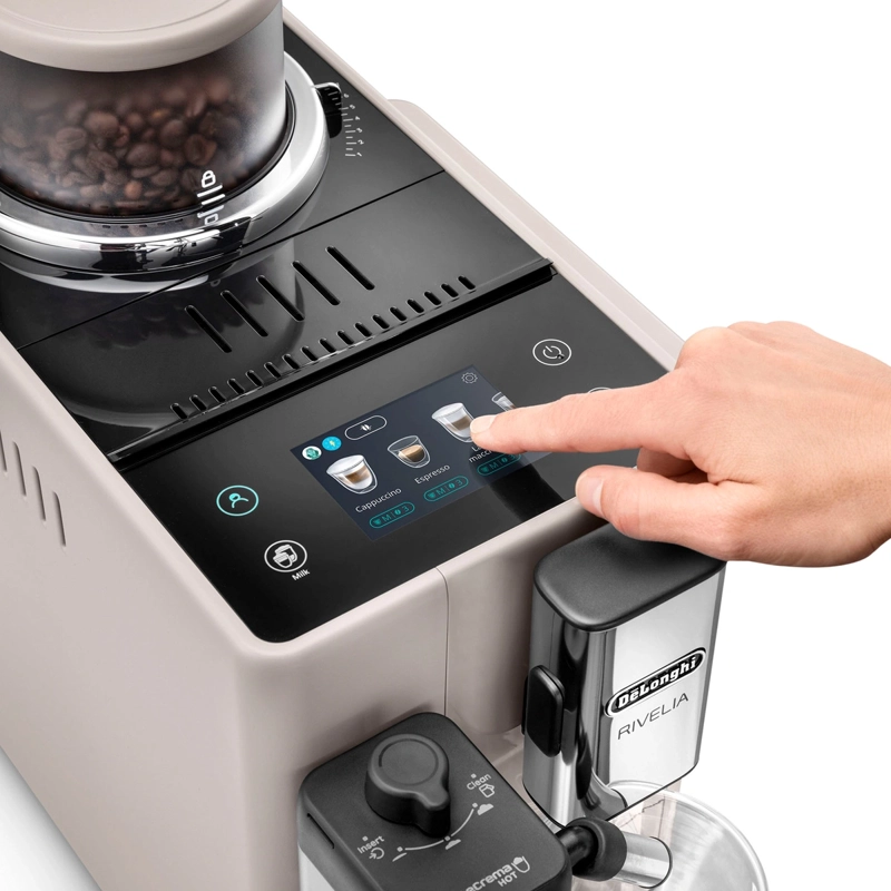 CAFETERA DELONGHI SUPER AUTOMÁTICA RIVELIA BEIGE - 4