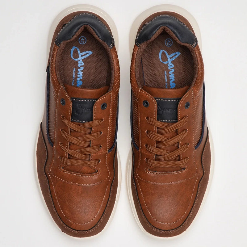 ZAPATILLAS HOMBRE JARMAN CASUALES CAFÉ HS23348  - 3